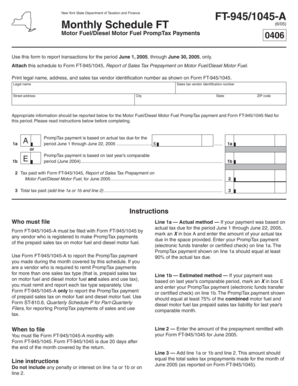 New York Motor Fuel PrompTax Payment Form