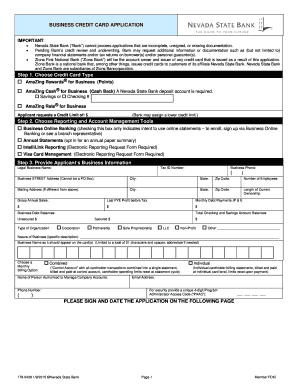 Business Credit Card Application