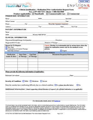 Medication Prior Authorization Request Form