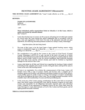 Hunting Lease Agreement