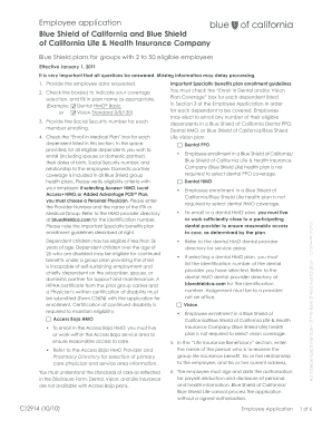 Blue Shield Employee Application