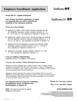 Anthem Employee Enrollment Application