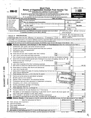 Form 990-EZ Tax Return