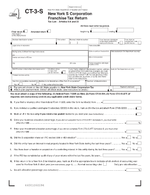 New York S Corporation Franchise Tax Return