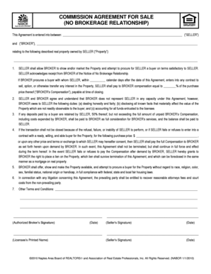 Commission Agreement for Sale