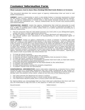 Louisiana Real Estate Agency Disclosure Form