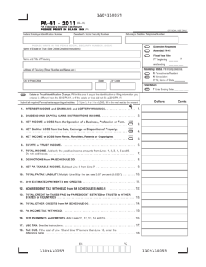 PA Fiduciary Income Tax Return