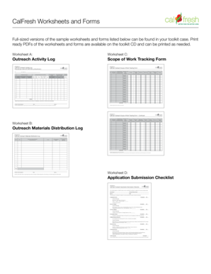 CalFresh Outreach Activity Log