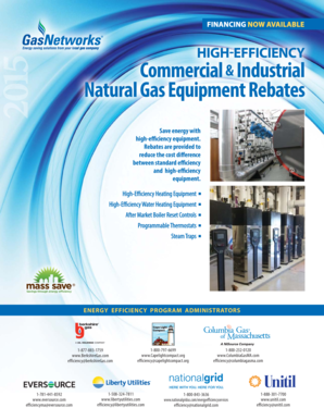 Massachusetts Commercial Natural Gas Equipment Rebate Application