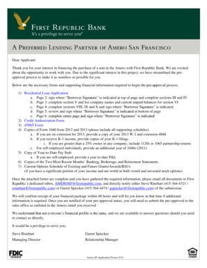 Residential Loan Application