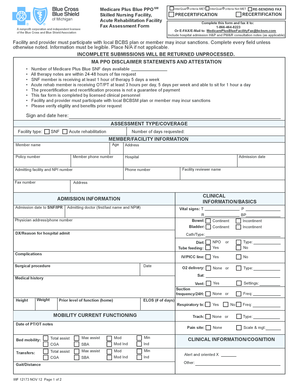 Medicare Plus Blue PPO Skilled Nursing Facility Assessment Form
