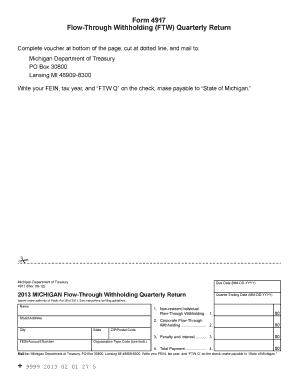 Michigan Flow-Through Withholding Quarterly Return