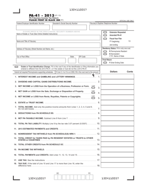 PA Fiduciary Income Tax Return