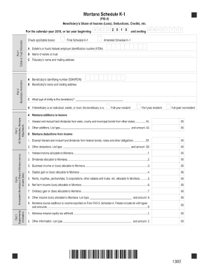 Montana Schedule K-1