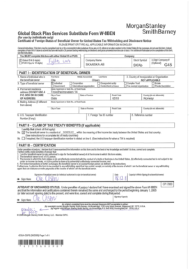 W-8BEN Form for Nonresident Individuals