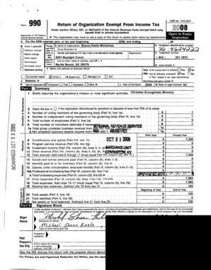 Form 990 Return of Organization Exempt From Income Tax