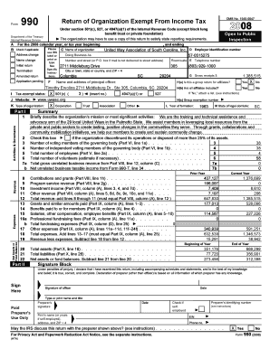 Form 990 Return of Organization Exempt From Income Tax