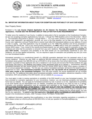 Florida Homestead Exemption Application