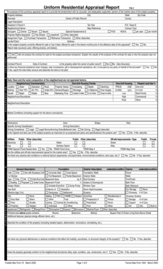 Uniform Residential Appraisal Report