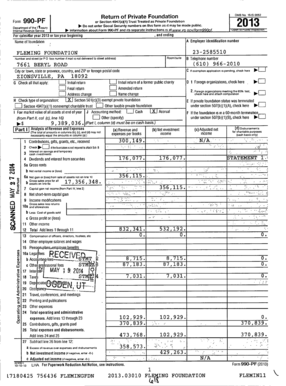 IRS Form 990-PF 2013