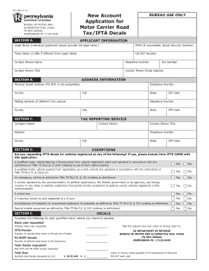 Pennsylvania IFTA-200A Application
