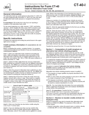 New York Alternative Fuels Credit Form