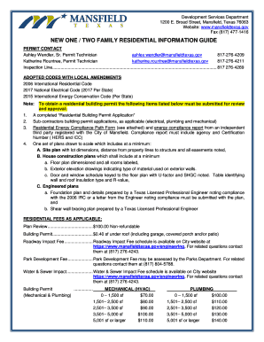 Texas Residential Building Permit Application