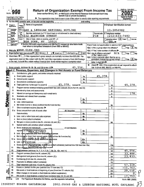 Form 990 Return of Organization Exempt From Income Tax