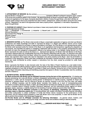 Exclusive Right to Buy Buyer Agency Contract