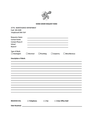 Work Order Request Form