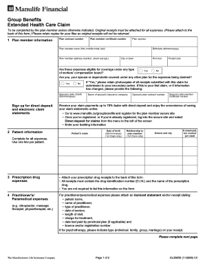 Extended Health Care Claim Form