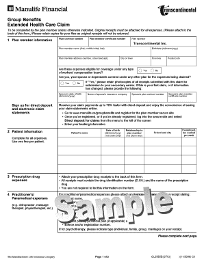 Extended Health Care Claim Form