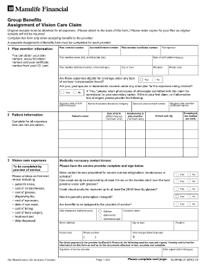 Assignment of Vision Care Claim