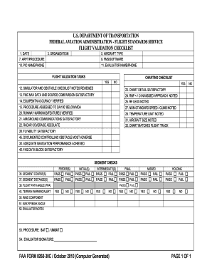FAA Flight Validation Checklist