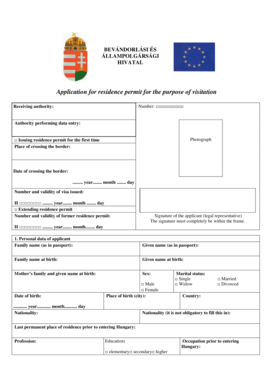 Hungary Residence Permit Application for Visitation