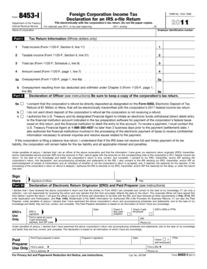 IRS Form 8453-I Declaration for an IRS e-file Return