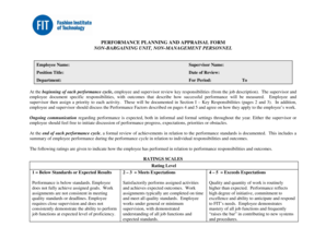 Performance Planning and Appraisal Form