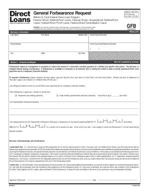 General Forbearance Request Form