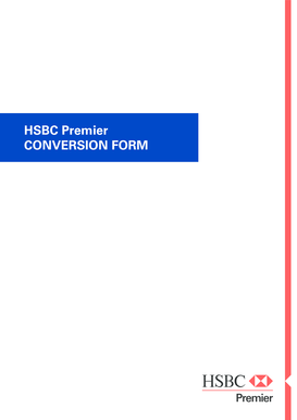 HSBC Premier Conversion Form
