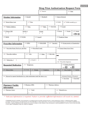 Drug Prior Authorization Request Form