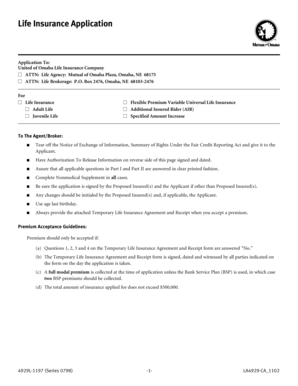 Life Insurance Application Form