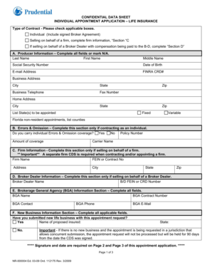 Individual Appointment Application Life Insurance