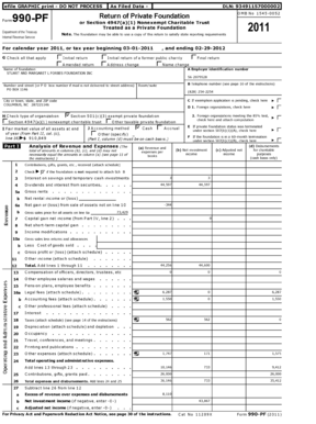 IRS Form 990-PF 2011