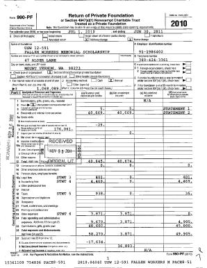 Form 990-PF 2010