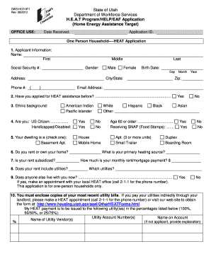 Utah HEAT Program Application