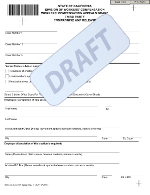 California Workers' Compensation Compromise and Release