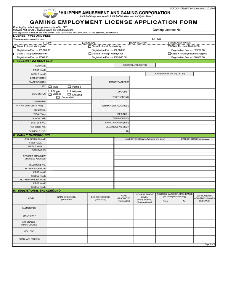 pagcor gel license Preview on Page 1