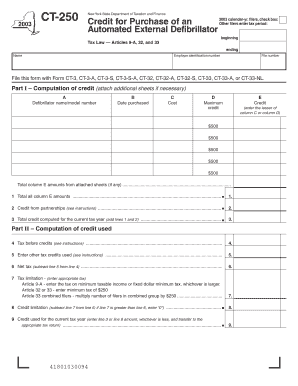 New York State Tax Credit for Automated External Defibrillator Purchase