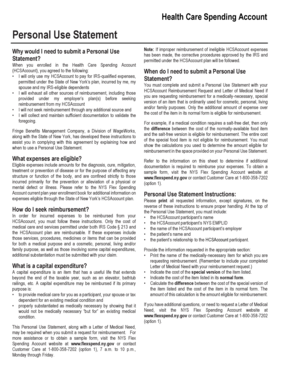 Health Care Spending Account Personal Use Statement