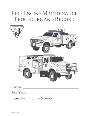 Fire Engine Maintenance Procedure and Record